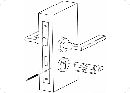 Install the escutcheons