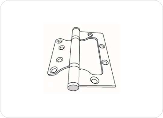 Standard butt hinge (Configuration A/C default)