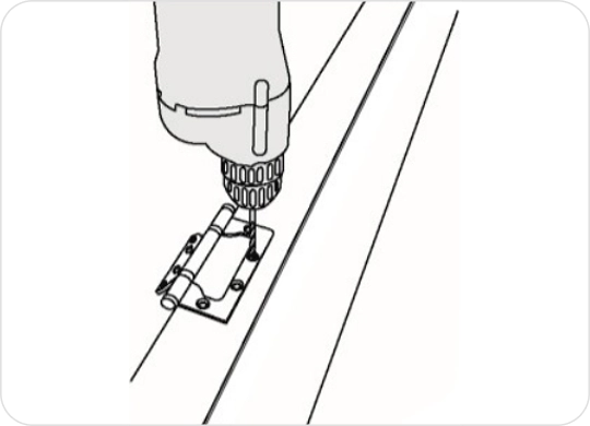 Drilling hinge screw holes
