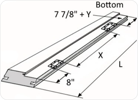 Hinge spacing on the jamb