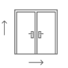 36" x 80" (2 * 18 x 80) (3'-0" x 6'-8") Doors