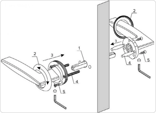 Installing the lever handle
