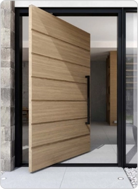 Pivot door in use