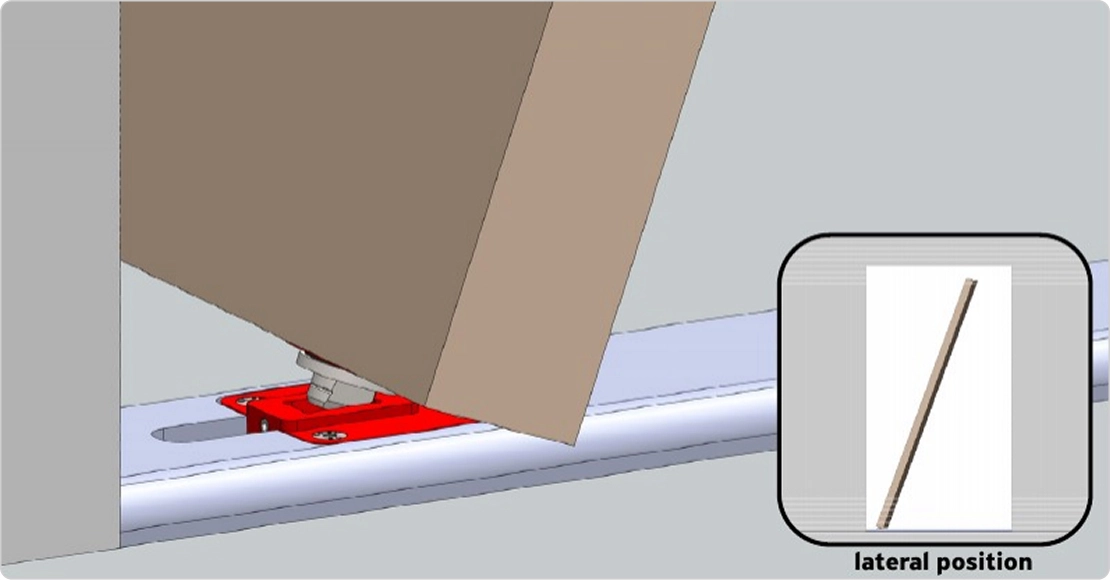 Bringing the leaf to the lateral position and seating it on the bottom plate