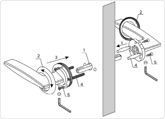 Installing the lever handle
