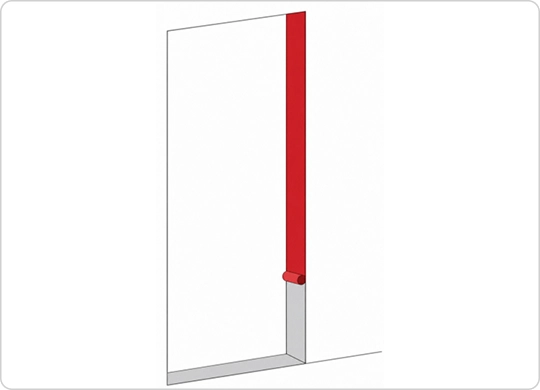 Waterproofing the door opening with tape