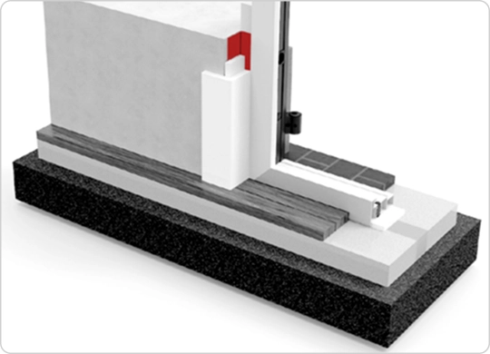 Vapour barrier tape on the inner contour