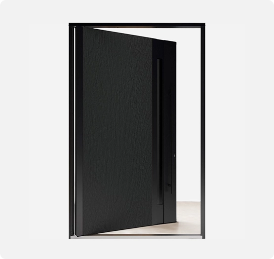 Pivot entrance doors