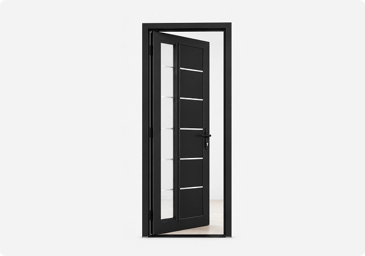 Exterior steel swing door