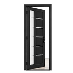 Exterior steel swing door