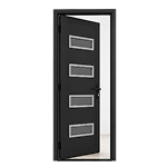 Exterior metal-plastic swing door