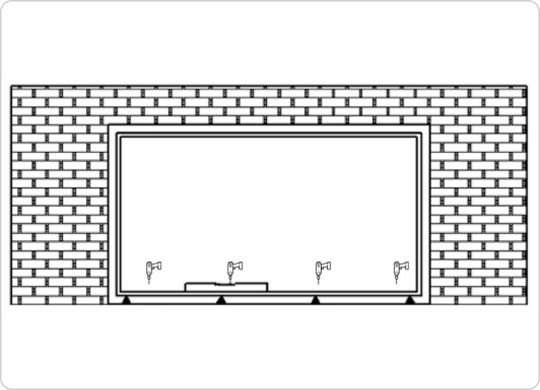 Support blocks positioned under the sill frame