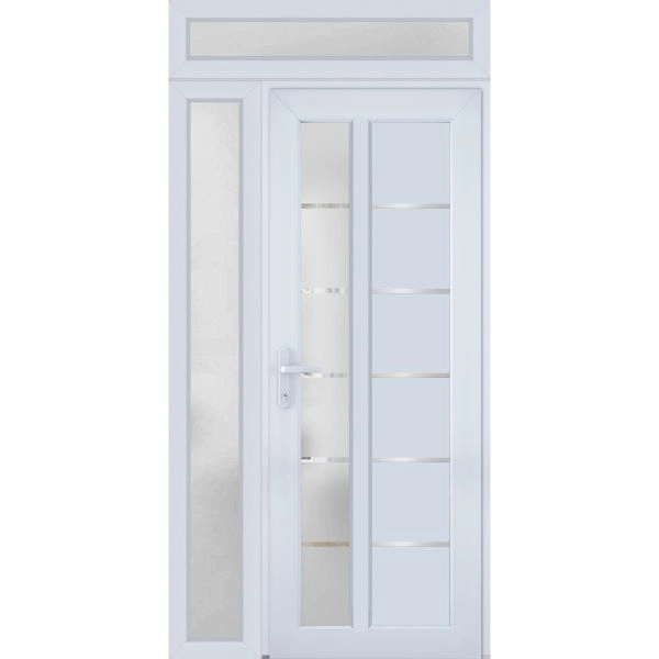 
White front doors with sidelights