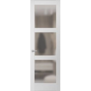 
Frameless frosted glass doors