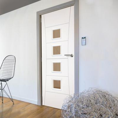 Modern ideas for pocket doors: integrating glass and unusual materials
