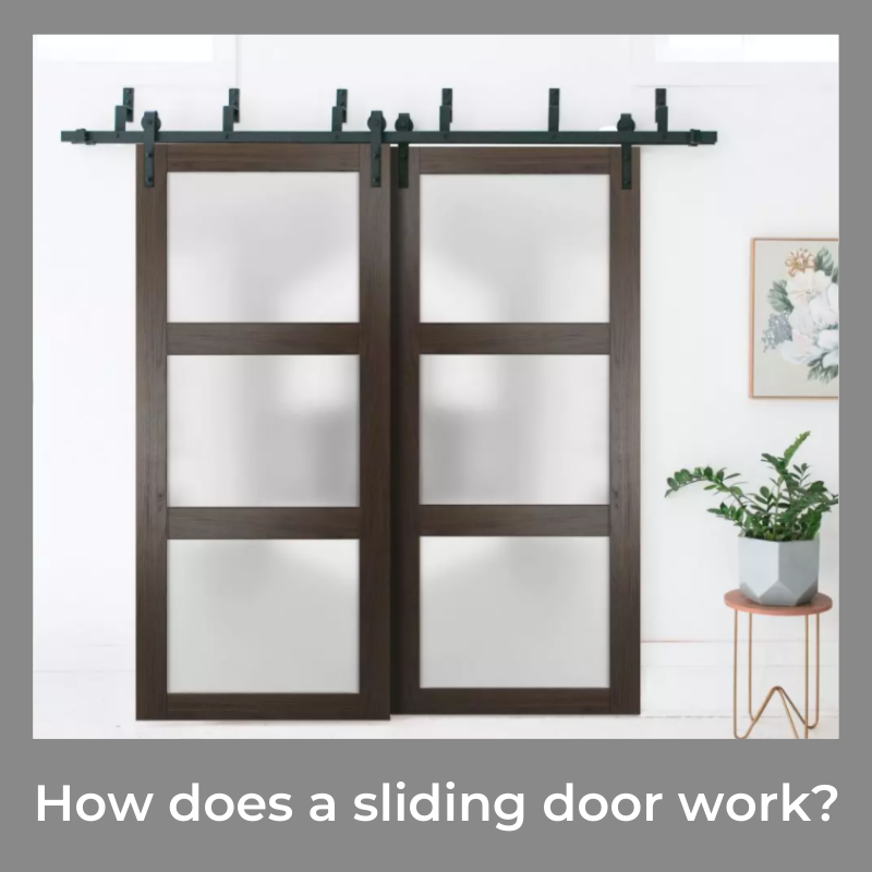 How does a sliding door work?