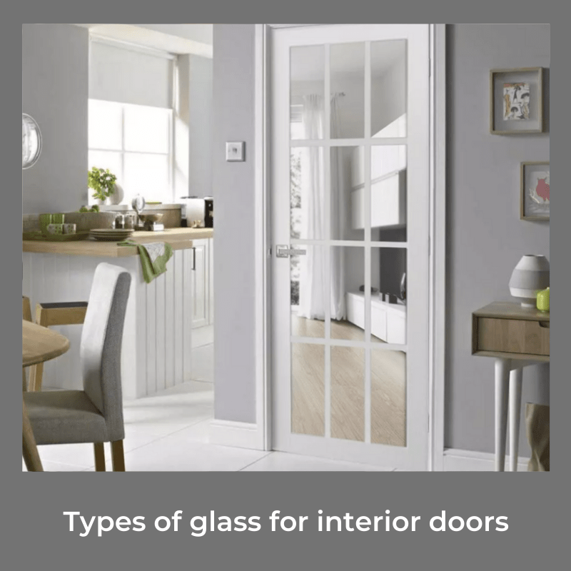 Types of glass for interior doors