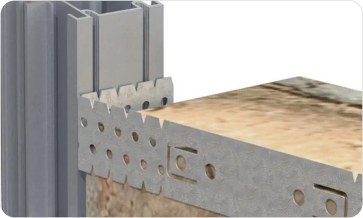 Mounting plate, bent and fastened to wall framing