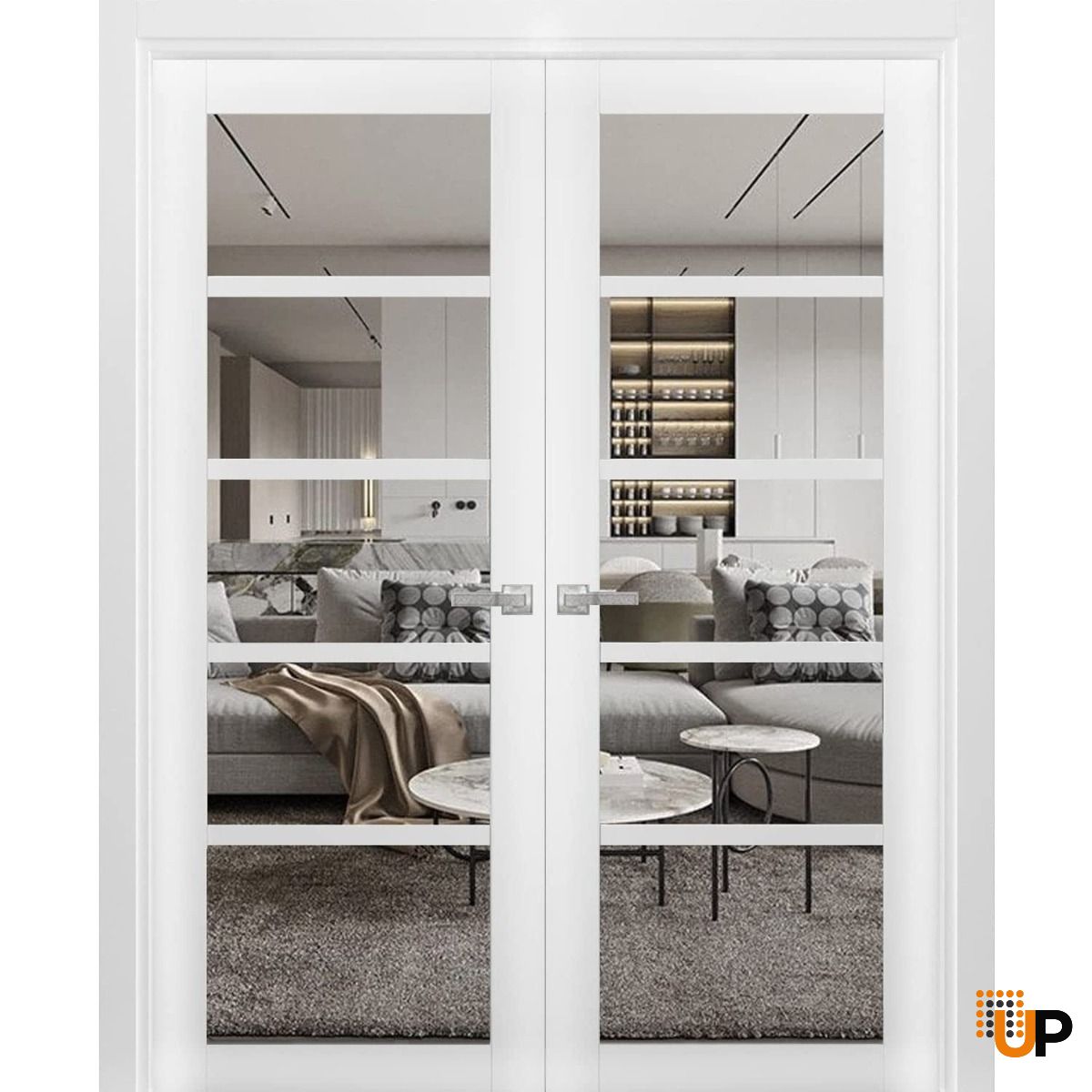 Mirrored French Doors