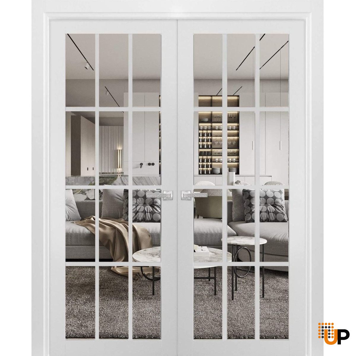 Mirrored French Doors