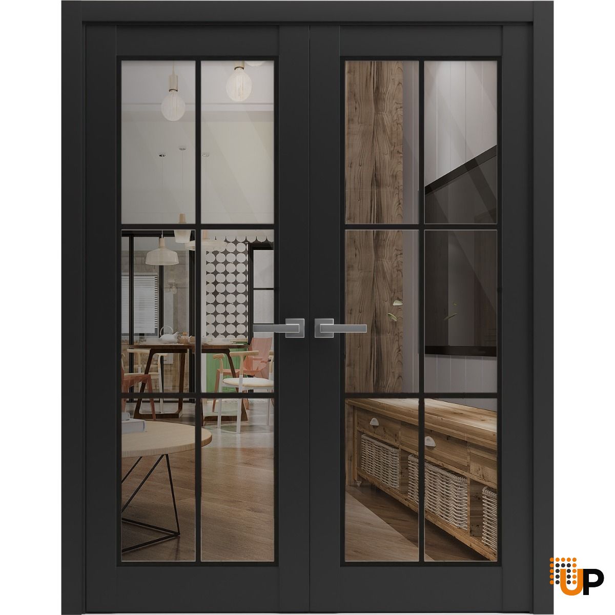 Mirrored French Doors