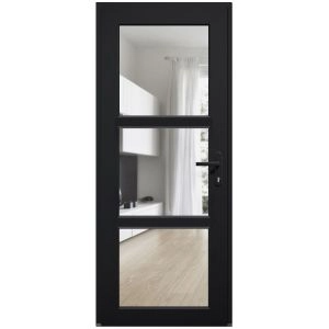 
Black patio doors