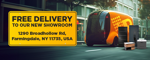 Free delivery to showroom at Farmingdale