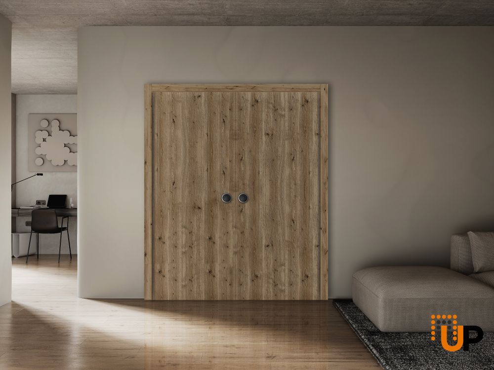 Double interior pocket doors