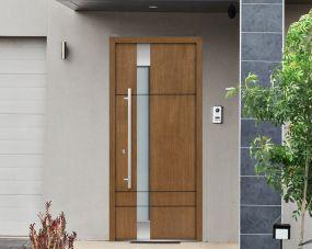 Brown exterior doors
